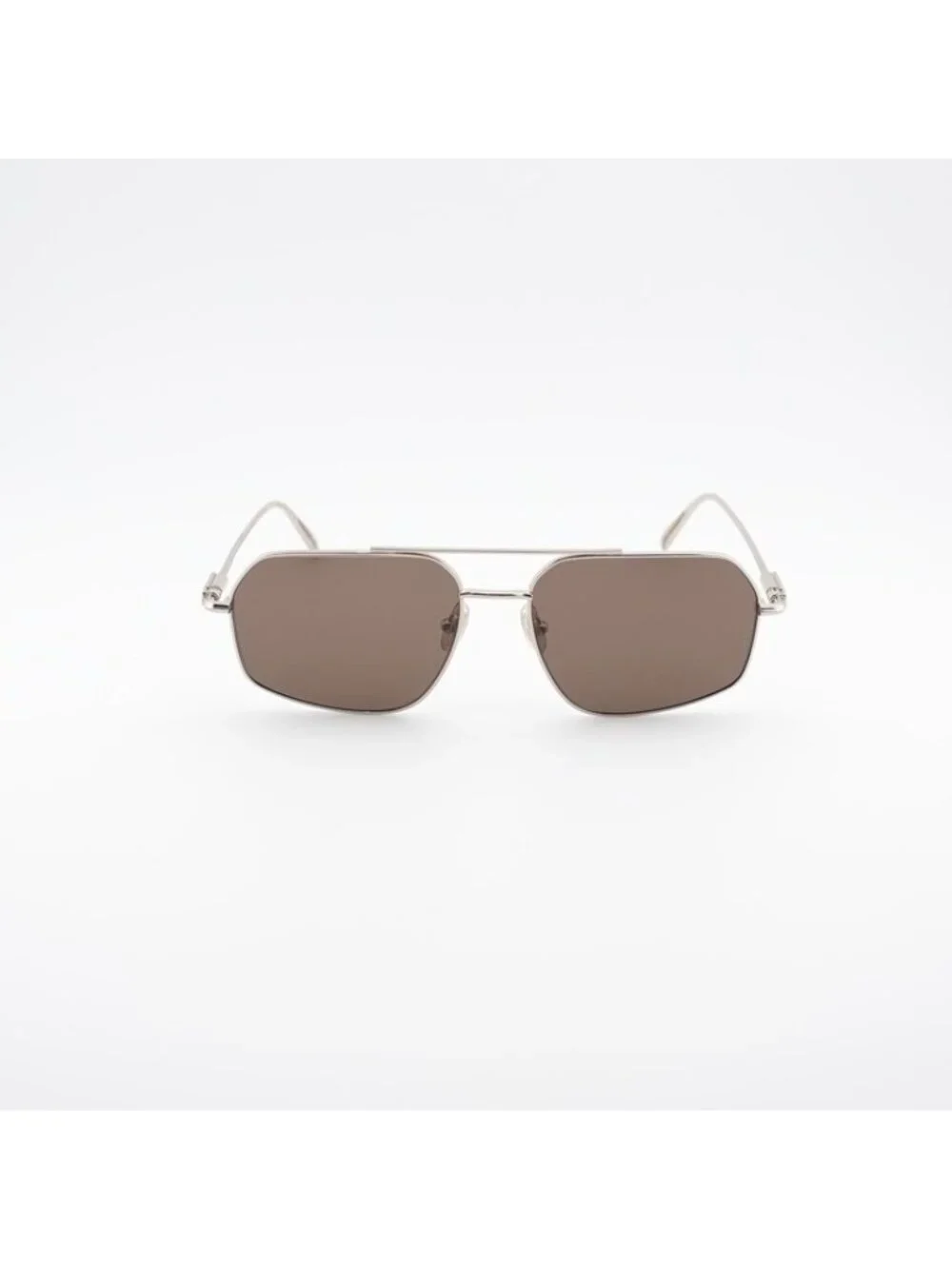 Salvatore Ferragamo SF313S 745 Sunglasses Gold Aviator Frame, Brown Lenses